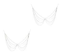 CALLARON 2piezas Cadena De Cuerpo De Mujeres Rhinestone Joyería De Cintura Para