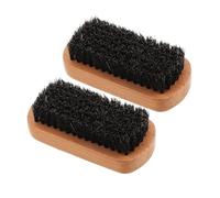 CALLARON 2piezas Cepillos Para Barba De Madera Mango De Haya Cerdas Naturales De Jabalí Para Cuidado De Barba Alisado De Cabello y Limpieza De Zapatos Casa