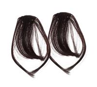 CALLARON 2piezas Clip Para Flequillo Falso Extensiones De Cabello Flequillo Postizos