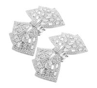 CALLARON 2piezas Clips Para Zapatos De Novia Rhinestones y Removibles Accesorios De Moda Para Mujeres Decoraciones Para Calzado y Peinados Para Bodas y