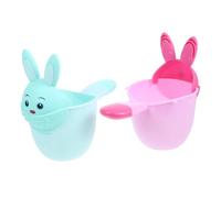 CALLARON 2piezas Cuchara de Agua para Taza de Champú Material Suave Función de Enjuague Fácil para Bañera Infantil