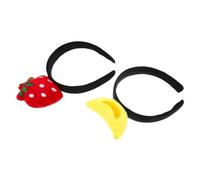 CALLARON 2piezas Diadema De Frutas De Dibujos Animados Diadema De Fresa y Plátano Accesorios De Disfraz Para Fiesta De Cosplay De Halloween