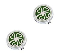 CALLARON 2piezas Difusor De Aromaterapia Para Coche Diseño Elegante Forma Redonda Clip De Ventilación Ambientador De Para Eliminar Olores y Crear Atmosfera Agradable