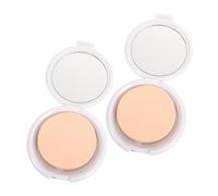 CALLARON 2piezas Estuche Vacío Con Espejo Para Base De Maquillaje Caja Para Polvos Práctico y Duradero