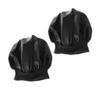 CALLARON 2piezas Gorro de Dormir Diadema Elástica Alta Lado para Mujeres Anticaída y Protector para Quimioterapia y Cuidado Capilar Negro