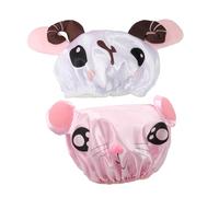 CALLARON 2piezas Gorro De Ducha Infantil Doble Capa Gorro Divertido Diseño De Caricaturas Para Accesorios Cómodos Baño De Bebés y