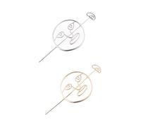 CALLARON 2piezas Horquilla Cara Humana Diseño Minimalista de Jaulas para Moños Puños Accesorios Metálicos Pelo para Eventos de Moda