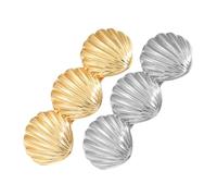 CALLARON 2piezas Horquilla Francesa De Metal Dorado Pinza Para Cabello Grueso Elegante Accesorio Para Moño De Mujer