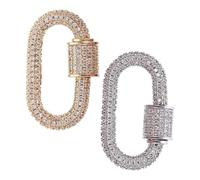 CALLARON 2piezas Joyas Tensor Cierre De Rosca Elegante Para Collar Conector De Mosquetón Para Joyería Accesorios De Bricolaje Cierre De Conector Para Pulsera