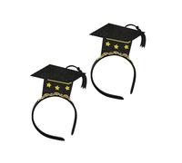 CALLARON 2piezas Mini Diadema Sombrero Diademas De Graduación De Accesorios Cabello De Graduación Para Fiesta De