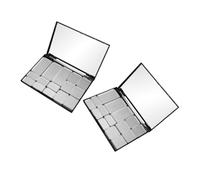 CALLARON 2piezas Paleta De Sombras De Ojos Magnéticas Vacía Contenedor Rellenable Para Maquillaje Con Espejo Para Diy y Organización De Cosméticos