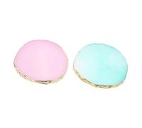 CALLARON 2piezas Paleta Para Decoración De Uñas De Resina Unidades Superficie Lisa y Bordes Dorados Herramienta Para Mezclar Esmaltes Gel y Uso Profesional