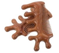CALLARON 2piezas Peine De Masaje De Sándalo Peines Cabelludo Masajeador De Madera Anticaspa Herramienta Para Meridianos Cabello y Yoga