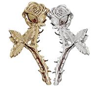 CALLARON 2piezas Pinzas Cabello Forma De Flor Tocado De Horquilla De Grande Para Mujeres Accesorios De Moda Cabello De Verano Para Diario y Fiestas