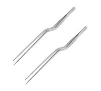 CALLARON 2piezas Pinzas De Acero Inoxidable Limpieza De Oídos Pinzas Oftálmicas De Precisión Herramienta Eliminación Cómoda Del Cerumen Limpiadores De Oídos Para Adultos Cuidado Personal El