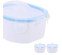 CALLARON 2piezas Tazón Doble Capa Para Remojo De Uñas Duradero y Seguro Para Manos y Pies Para Eliminar Esmalte y Cuidado De Manicura Salón y Uso Doméstico