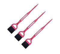 CALLARON 3 Cepillos Aplicadores De Tinte Cabello 3 Piezas Tamaño Medio Funcionales Para Salones y Uso Doméstico Peluquería De Pp Resistente Color Rosado