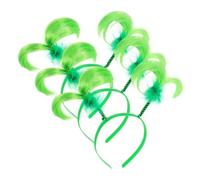 CALLARON 3 Diademas De Fiesta Con Pompones De Satén Para Cosplay Para Fiestas Anchas Color Verde Hierro