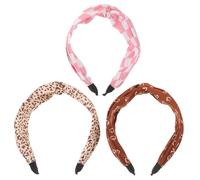 CALLARON 3 Piezas Banda para el cabello marcada bandas Venda coleteros francés diademas de diademas anchas para mujer Banda de cabello diadema para mujer tocado de niña tela