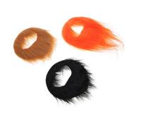 CALLARON 3 Piezas Barba Falsa Barba Divertida De Halloween Barba De Halloween Bigote Falso Pegatinas De Bigote Para La Cara Barba Elástica De Halloween Barba Postiza Marrón Poliéster