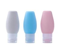 CALLARON 3 piezas Botellas de Viaje Recargables Contenedores Portátiles para Gel Champú Loción Kit Higiene Personal Bpa para Cosméticos Color Aleatorio Color Aleatorio