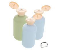 CALLARON 3 Piezas Combinación de Botella de Lavado de Botellas de Champú Rellenables de Viaje para Champú y Acondicionador Expresible para Uso Hotel