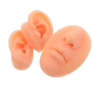 CALLARON 3 Piezas De Características Faciales Simuladas De Cuerpo De Silicona De Boca De Nariz De Silicona Reutilizable Moho Beige Gel De Sílice