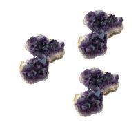 CALLARON 3 Series Adorno De Amatista Cristales Para Cuarzo Racimo De Amatista Adorno De Mesa Decoración De Amatista Púrpura 2 Piezas X 3