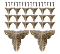 CALLARON 35 Protectores de Esquinas de Hierro Vintage para Cajas y Muebles de Madera con Tornillos, Diseño Clásico y Función Versátil para Decoración y Manualidades Hogar