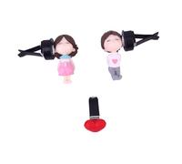 CALLARON 3juegos Difusor De Para Coche Diseño De Muñeco De Pareja Ambientador De Aire Divertido y Chic Clip Decorativo Para Ventilación De Coche Aromaterapia Para Viajes y Conducción
