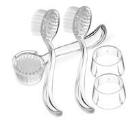CALLARON 3piezas Cepillo Limpiador Para Uñas Unidades Cepillo De Limpieza Exfoliante Mango Cabezal Redondo Para Manicura y Cuidado De Pies