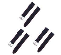 CALLARON 3piezas Correa De Reloj De Silicona De Banda Transpirable y Duradera Para Reemplazo Color Negro Con Detalles Rojos Para Actividades Deportivas