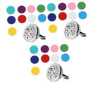 CALLARON 3piezas Difusor De Para Coche De Inoxidable Clip De Ventilación Decoración De Auto Diseño Hueco Natural Ambientador Elegante y Duradero Para Aromaterapia