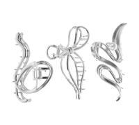 CALLARON 3piezas Pinzas Cabello De Metal Pinzas Para Cabello Grueso De Jumbo Para Mujeres Herramienta De Para Ejercicio y Maquillaje