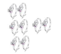 CALLARON 4 Anillo De Abrazo Joyas De Anillo De Aniversario De Boda Anillo De Bodas Anillos El Amante Anillo De Silver Cobre 2 Piezas * 4