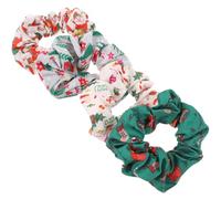 CALLARON 4 Coleteros Navideños de Satén Pelo Anillos Elásticos Suaves en Colores y Accesorios para Niñas en Fiestas y Celebraciones de Navidad