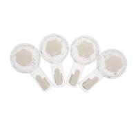 CALLARON 4 Ganchos Ventosa para Ducha Beige, Instalación sin Taladro, Organizador Resistente y Versátil para Toallas y Batas en Baño Moderno