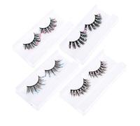 CALLARON 4 Pares Glitter Eyelashes With Butterflies For Halloween And Festival Makeup Colored False Lashes With Sequins For Dramatic Look