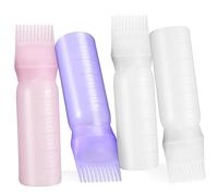 CALLARON 4 piezas Botellas Aplicadoras con Peine para Tinte de Cabello Reutilizable con Medidor para Salón y Uso Doméstico Aplicación Precisa de Color Cuidado y Decoloración