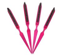 CALLARON 4 Piezas Cepillar Jabali cabello cepillo para el pelo redondo desenredar cerda hair gloss peinador de salón peinador peine de peluquero cepillo de peluquería melena de cerdo Rosy