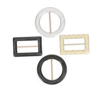 CALLARON 4 piezas Clips para Bufanda Metálicos Elegantes Hebillas de Anillo y Rectángulo para Estilo Versátil Bufandas Camisetas y Accesorios Acabado Aleación de Zinc Portátiles y Fáciles