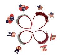 CALLARON 4 piezas Diademas Decorativas para Día Accesorios Festivos Patrióticos con Diseño de Gorro y Cómodas y Duraderas para Celebraciones