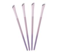 CALLARON 4 piezas Pinceles Maquillaje Ojos Angulados Brochas Delineador y Corrector Diseño Ligero y Práctico para Diario y Viaje