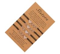 CALLARON 4 Piezas Pulsera Corazón Trenzado parejas encanto brazalete talón neón Playa bisuteria mujer bijuteria mujer bracelet kit joyería de las mujeres pulsera para mujer cuerda
