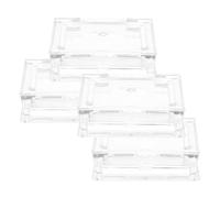 CALLARON 4 Piezas Recipientes Vacíos para Maquillaje de Ojos Paletas de Sombras Cuadradas Transparentes para Cosméticos para Labiales