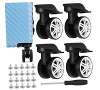 CALLARON 4 Piezas Ruedas para Maleta con Doble Giratorias para Reparación de Equipaje de Repuestos para Maletas de Viaje con Rodamientos