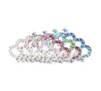 CALLARON 4 Piezas tiara de cristal fiesta de imitación tiara nupcial princesa mini tiara peine de tiara peines de peine el cabello niña