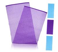 CALLARON 4 Piezas Toallas Exfoliantes de Nylon para Colores y Paños Exfoliantes para Cuerpo para Limpieza y Exfoliación de Ducha