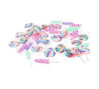 CALLARON 40 Colgantes de Piruleta de Resina para Llavero, Accesorios DIY Ligeros y Portátiles Diseño Creativo en Varios Colores para Manualidades