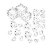 CALLARON 48 Piezas Cubitos de Hielo Acrílicos Alta Simulación y Efecto Cristalino para Decoracion Verano, Accesorios para Fotografía y Decoración de Tiendas